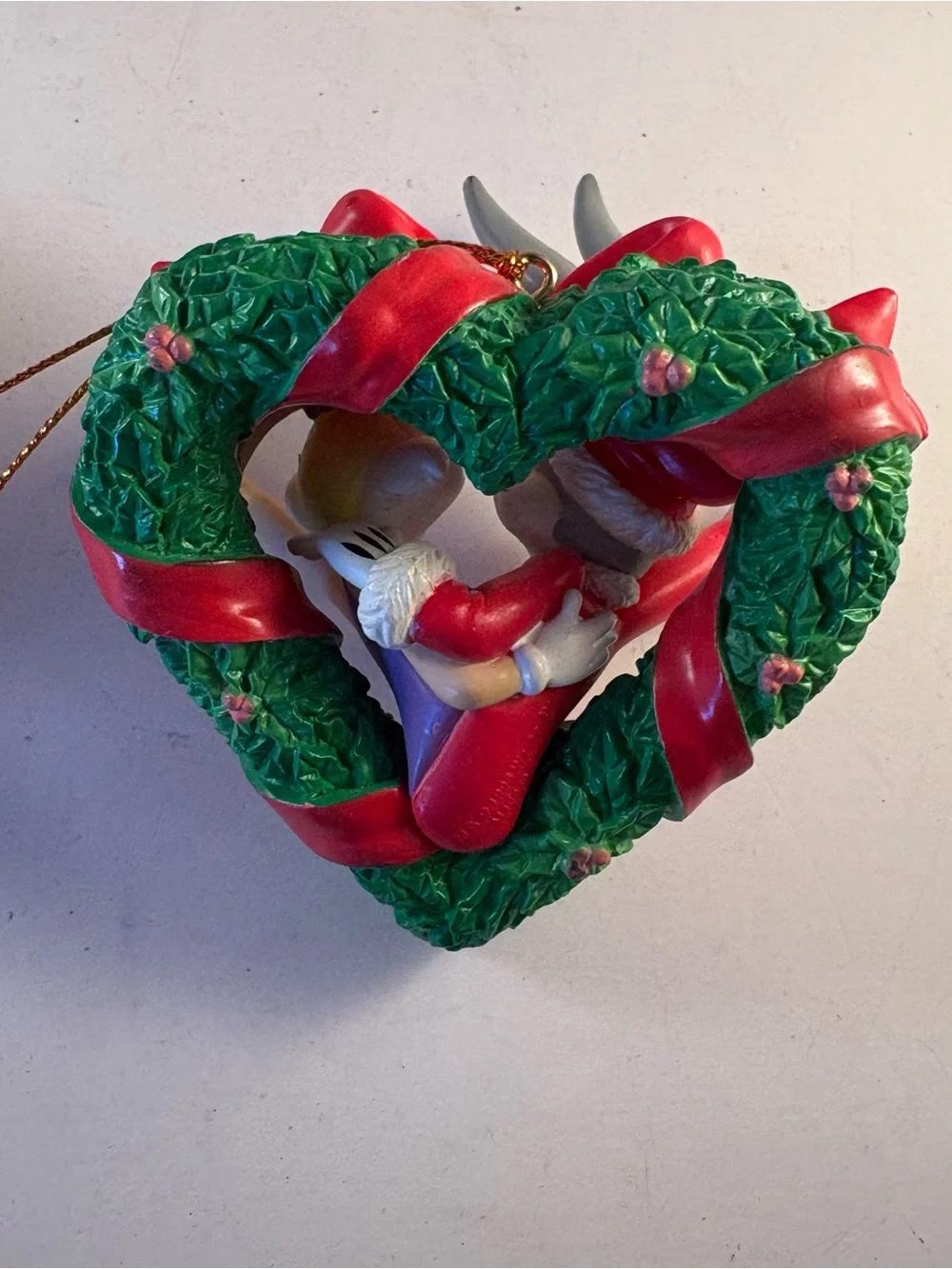 Lot 4‎ Vtg 90s Looney Tunes Christmas Ornament Bugs Bunny Lola Donald Mickey 3”